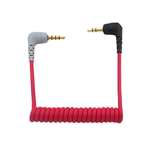 Janjunsi Cable de Conexión TRS a TRRS de 3.5MM Compatible con Rode SC7/BOYA-MM1 Micrófono - para VideoMicro GO/Wireless GO/Conversión de Smartphone