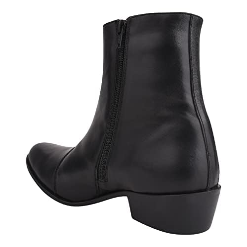 Image of LIBERTYZENO Mens Animal Print & Plain Leather Adults High Ankle Retro Dress Boots for Easter Gift