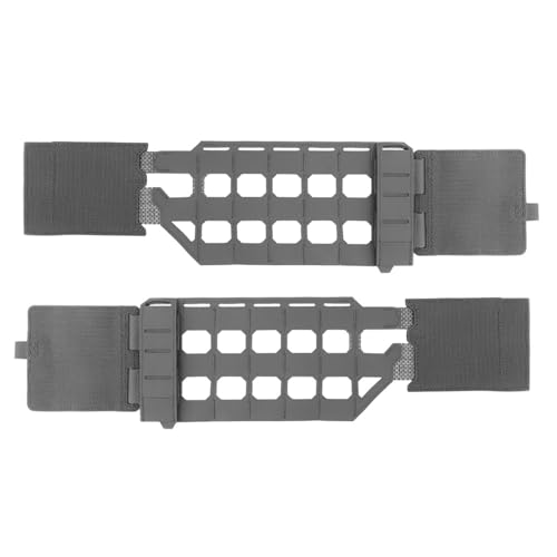 RASPIO Tactical MOLLE Vest Quick Release Elastic Cummerbund, Lightweight Girdle Side Belt Cumberbund Set(Gray)