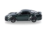 Herpa Modellauto Porsche 911 (991) Turbo, Verde British Racing Green, Miniatur im Maßstab 1:87, Sammlerstück, Made in Germany, Modell aus Kunststoff