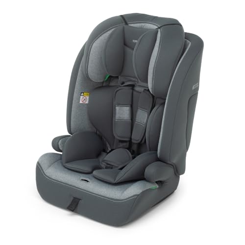 Foppapedretti Seggiolino Auto Babyroad New I-Size, per bambini da 76 a 150 cm di altezza, 15mesi-12 anni, conforme ECE R129, Fissaggio a 3 punti, Safe Body Protection, Silver