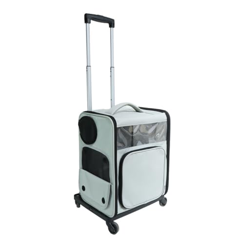 CYWOPVEQペットキャリー リュック キャスター付き 猫 猫用 キャリー カート 3 WAY 小型犬 ペットキャリーケース 折り畳み 取り外し可能な車輪 ドライブ 旅行 通院 防災 避難用