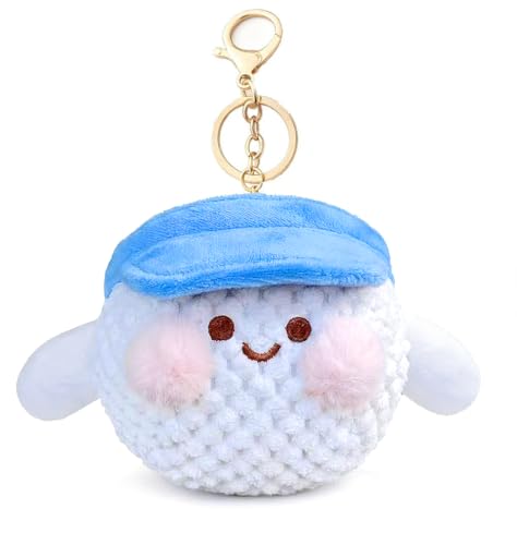JEWSUN Cute Soft Golf Ball Stuffed Plush keychain