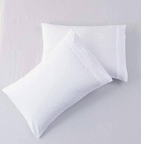 MD Home Decore 2 PC Pillowcases 100% Egyptian Cotton 600 Thread Count Pillow Cases, Ullta Soft Hotel Luxury Bedding Collection, Queen 20 x 30 inch (White Solid )