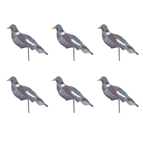 HHH CAZA 6x media concha Flocado Paloma Cebo Bird CAZA señuelos con clavijas Bird Llamando ACCESORIOS PARA CAZA Y TIRO