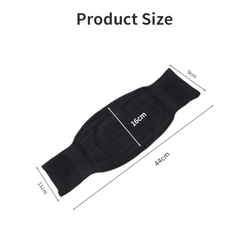 Long 17.3in Unisex Breathable Blend Winter Warmer Knee Brace Pads Thicken Thermal Knit Knee Warmers Sleeve Pads Legging Stockings for Women Men Outdoor Sports Black2