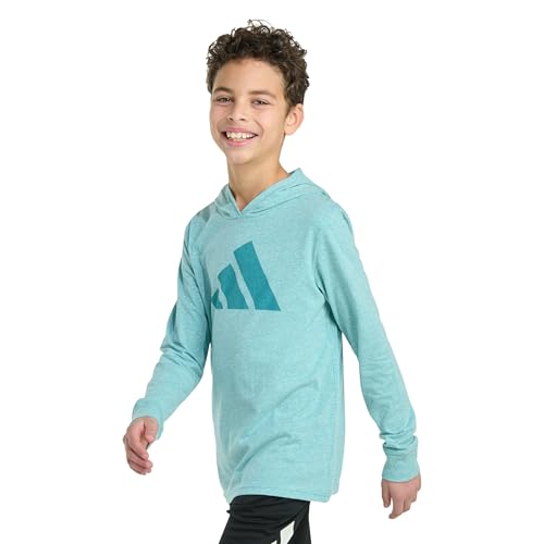 adidas Boys' Long Sleeve Hooded Snow Heather Tee3