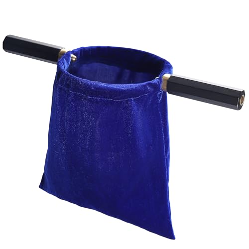 Brilucky Church Tithe Offering Bags with Wooden Handles Offering Baskets for Church with Handles for Churches Communion Supplies Collection Baskets for Churches Offerings Accessories