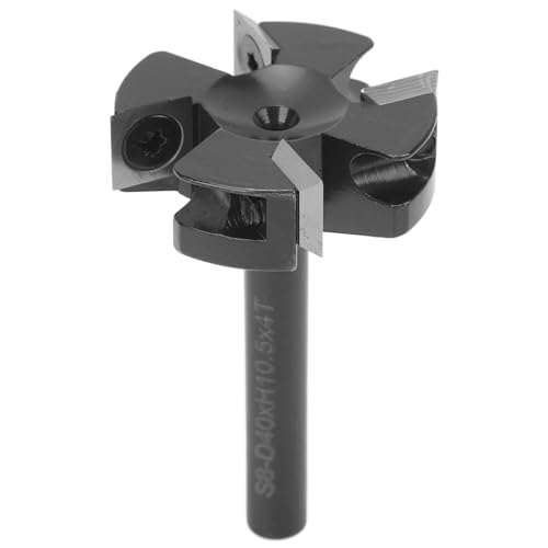 CNC スポイルボードサーフェシングルータービット、4 フルート 8mm シャンク 40mm 切断径スラブ平坦化ルータービット、かんなビット木材フライスカッターかんな木工用