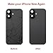 Perzework Rear Back Glass Replacement for iPhone 16 6.1-inches with Reparing Tool Kit and All Necessary Parts (Black)