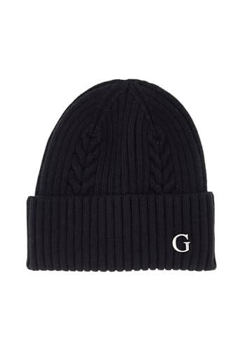 Bonnet Guess Knitted Beanie Black Nero L en maille noire pour homme