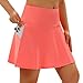 ANIVIVO Women's Swim Skirt Bathing Suit Bottom High Waisted Swim Skort Tummy Control Split Swimsuit Bottom with Pockets(Coral XL)