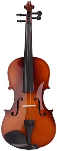 1/8, 1/4, 1/2, 3/4, 4/4 Violin Set Fiddle Quarter Size EVA-2 for Kids Beginners Students with Hard Case, Rosin, Bow (1/4, Natural)