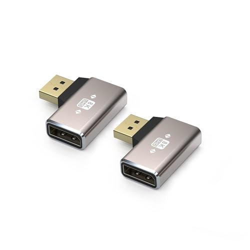 Adaptador DisplayPort ángulo izquierdo 2 unidades miniatura 1