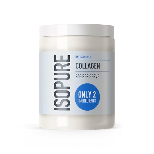 Isopure Colágeno en Polvo sin Sabor con Vitamina C para Piel y Articulaciones – 20 g de Colágeno 100% Puro, Sin Azúcar y Sin Sabores ni Edulcorantes Artificiales – 300 g