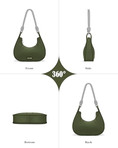 molshine Crescent Handbag, Nylon Shoulder Bag, Armpit Bag, Fashion Clutch Purse for Women Lady Model Outdoor2