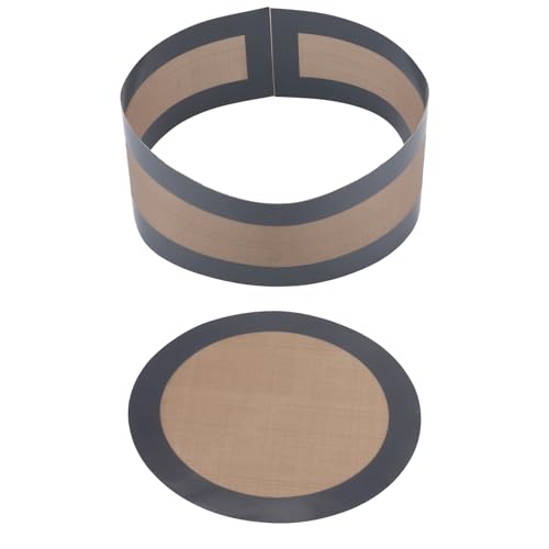Set of 2 Silicone Baking Mats for 9 Inch Springform Pan, Prevent Cakes from Sticking - Reusable Non-Stick Baking Liners Heat Resistant for Cheesecake (Grey)