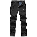 [YSENTO] 登山パンツ メンズ アウトドアパンツ 防寒 防風 耐摩耗 裏起毛 トレッキングパンツ 釣り 作業服 ズボン 秋冬 62-ブラック L