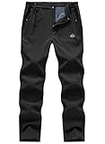 [YSENTO] 登山パンツ メンズ アウトドアパンツ 防寒 防風 耐摩耗 裏起毛 トレッキングパンツ 釣り 作業服 ズボン 秋冬 62-ブラック L