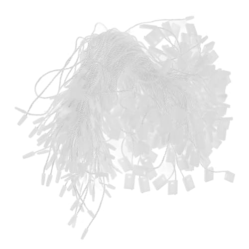 HOMOCONO 1000pcs String Tagging Fasteners Rope White Tag Tie Fastener Boutique Clothing Tag Rope Tag Fasteners