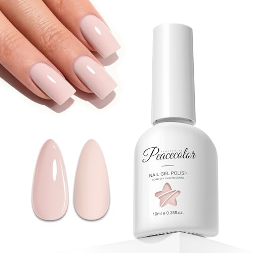 Peacecolor Vernis Gel UV Semi Permanent Nude 10ML, Soak Off...