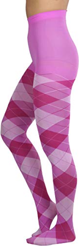 Image of ToBeInStyle Women's Argyle Checkered Diamond Rhombus Net Opaque Sheer Tights Pantyhose