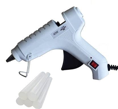 Sauran 40 Watt Hot Melt Glue Gun Coated Nozzle With Free 5 Glue Sticks Standard Temperature Corded Glue Gun