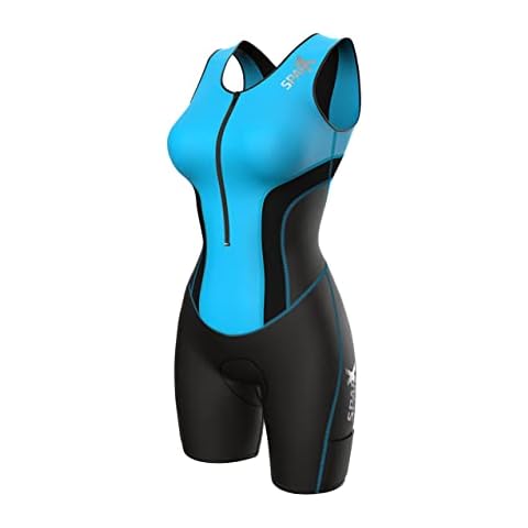 Sparx Women Triathlon Suit Tri Short Racing Cycling Swim Run (XL, Aqua) Cover
