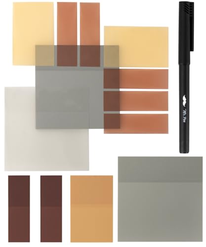 Mr. Pen- Transparent Sticky Notes with Pen, 200 Sheets, Earthy