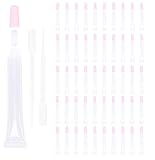 50 PCS Empty long slim 15ml squeeze pink lip gloss tubes lip oil sofe lipgloss tubes (pink lid)