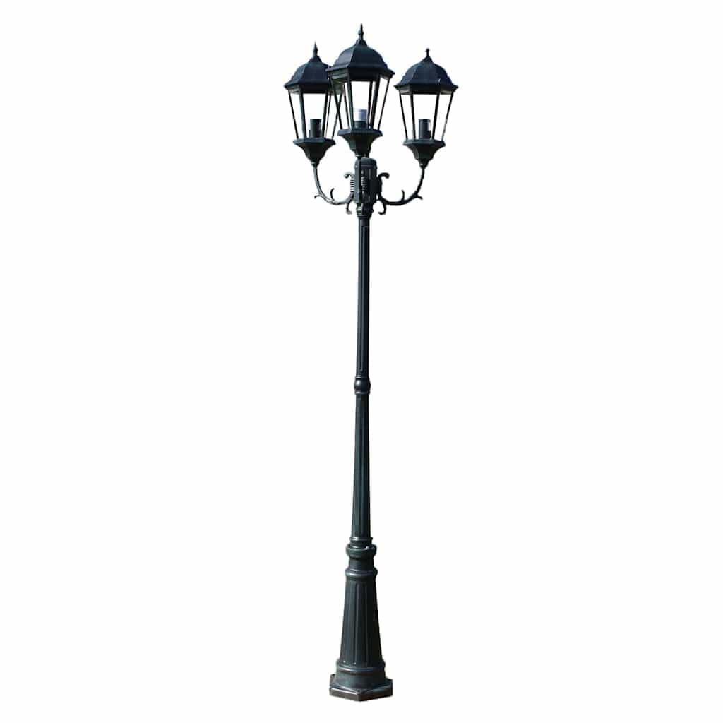 vidaXL Garden Light | Dark Green/Black | Aluminium and Glass | 230 cm