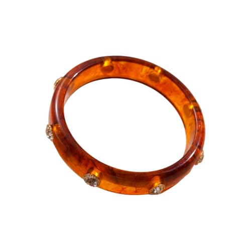 Image of 1Pc Resin Wide Round Bangle Bracelets Minimalist Jewelry for Women Geometric Bohemian Colorful Wrap Bracelet Elegant Round Acrylic Holiady Chunky Thick Bracelet