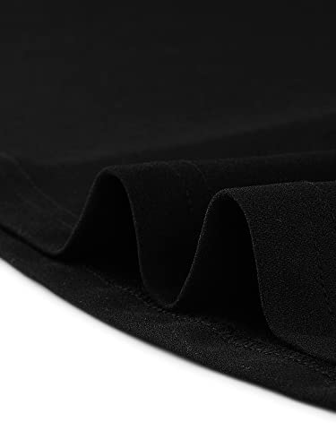 Allegra K Elegant Dress For Women's Split Neck Wear To Work Sleeveless Dresses X-Small Black #TOP4