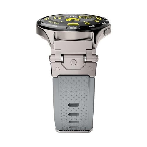 [PLYYQZM] 22mm �X�|�[�c�X�g���b�v�AHua wei �ɍ��� Watch GT5 GT5Pro GT4 GT3 GT2e GT 46mm �����Y�u���X���b�g�p�ɓK��(Titanium Grey)