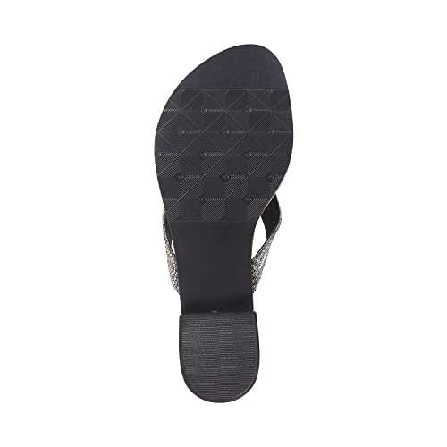 Image of Metro Women's Metallic Faux Leather Ethnic Slip-on Fashion Sandals
