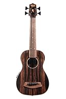 Sht-scale Acoustic-electric Ukulele Bass Fishman Electronics - Striped Ebony Rosewood Fingerboard with Ebony Top Mahogany Neck
