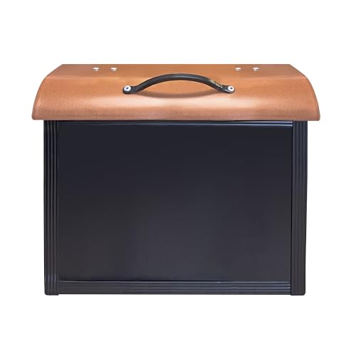 Image of NACH Handle Wall Mount Mailbox, Large Mailboxes for Outside Wall Mount, Extra Large Capacity Mailbox for Outside, Black & Copper, Outdoor Mailboxes, 12.2x5.4x10 Inches, Wall Mailbox, MB-8101