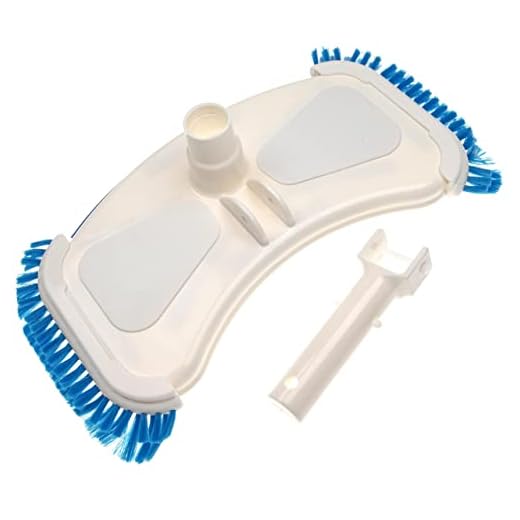 Vhbw Aspirador Piscina Para Conectar A La Bomba, Skimmer -Aspiradora Con Conexión De Manguera De 32/38 Mm, Con Cepillos Laterales, Blanco/Azul