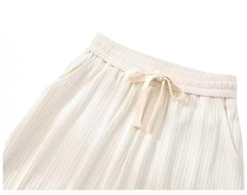 Women's Striped Wide Leg Pants with Drawstring, Suitable for Casual and Autumn wear3