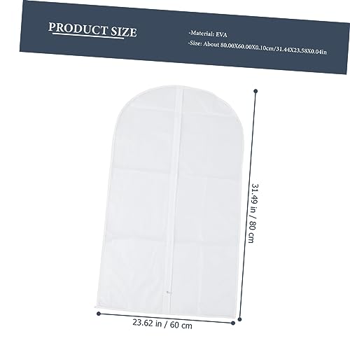 1set Garment Bags for Suit Storage Covers for Coats for Use Transparent Clothes Pouches 2pcs2