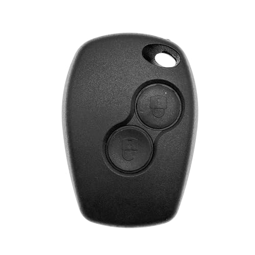 JZK Carcasa de repuesto para llave de coche compatible con Dacia Logan Duster Renault Master Opel Vivaro Movano Nissan Interstar con 2 botones – Sin hoja de llave