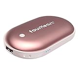 E-TECHING Pebbles Double-Side USB Rechargeable Hand Warmer / 5200mAh Power Bank for iPhone/Samsung Galaxy/HTC/SONY/ Lenovo(Rose Gold)