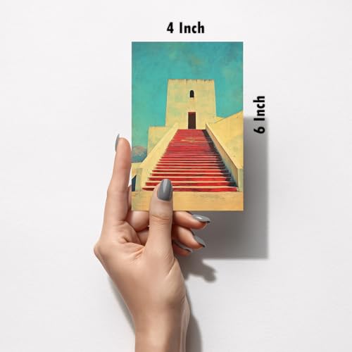Image of SiddArtify Architectural Wall Art Poster Print Set - Modern Building Photo Decor for Living Room Office - Set of 2-4x6 Inch - Board (Pack of 6) - Sticker (Pack of 6)