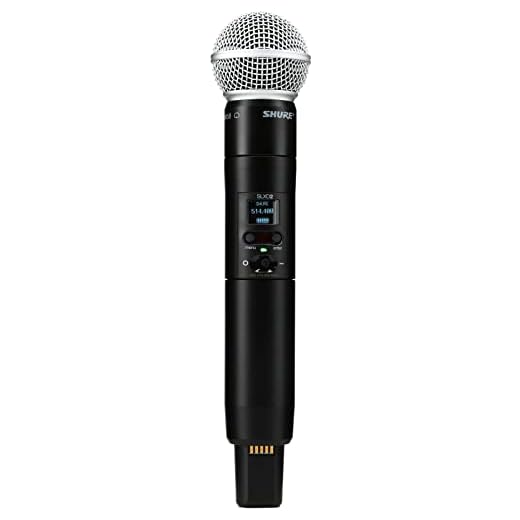 Shure Transmissor de microfone portátil sem fio SLXD2/SM58 com cápsula SM58 (receptor vendido separadamente)