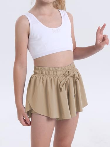 Image of Flowy Shorts for Teen Girls Athletic Running Youth Butterfly Shorts