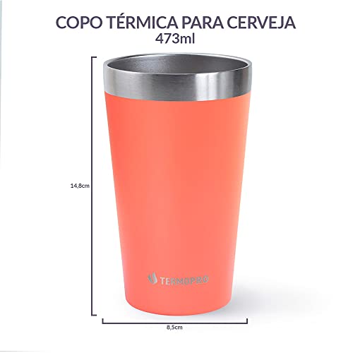 Copo Térmico Cerveja 473ml Goiaba Termopro