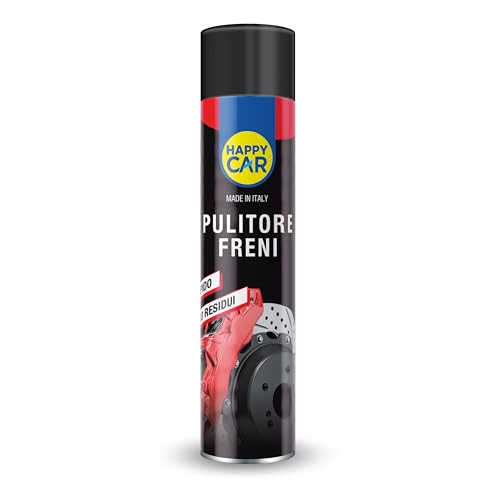 HappyCar - Pulitore Freni Auto e Moto Spray - Pulizia Tamburi e Pinze - Azione Rapida e Professionale - Pronto all’Uso - 600ml
