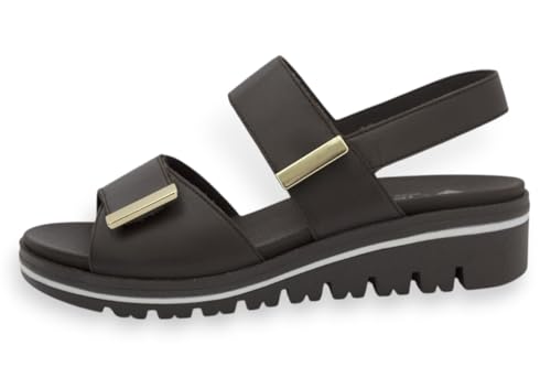 PieSanto - 260786 Sandalia Plantilla Extraíble Piel Caoba para: Mujer talla: 41