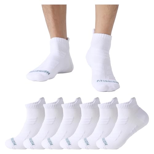 Athletic Ankle Socks for Women&Mens,Athletic Running Socks,Low Cut Mens Anti Odour Socks 6 Pairs