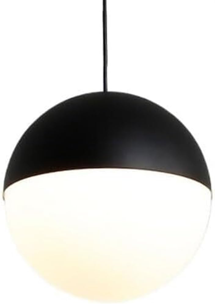 Lámpara colgante de vidrio esférica para iluminar techos bajos